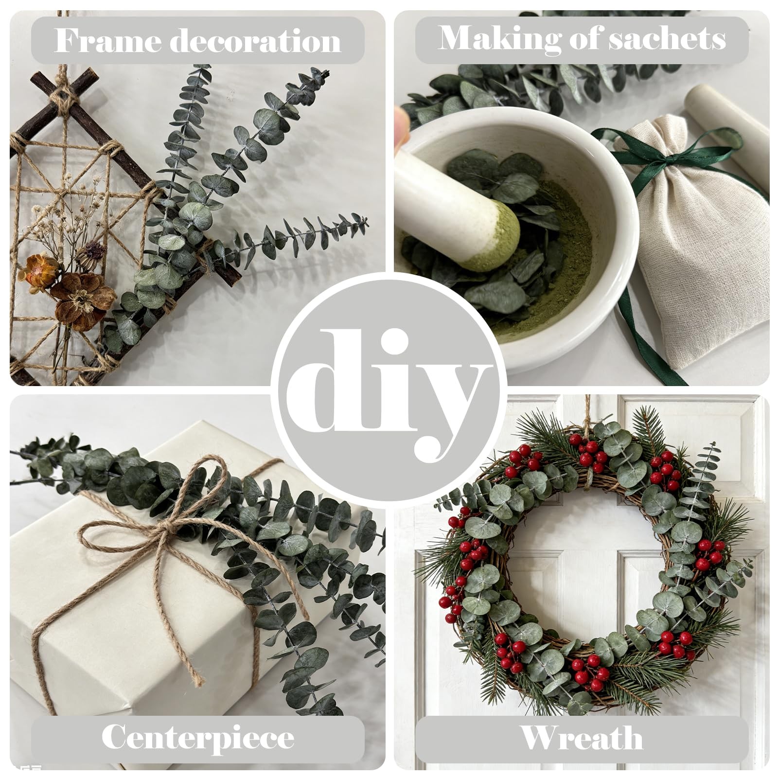35 PCS Dried Eucalyptus Stems for Shower Hanging, 100% Made from Fresh Leaves…