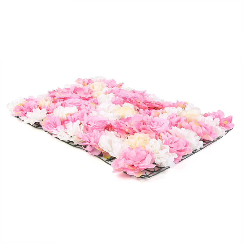 Artificial Flower Wall Panels 12Pcs Decorative Faux Flower Wall Mat 60*40cm