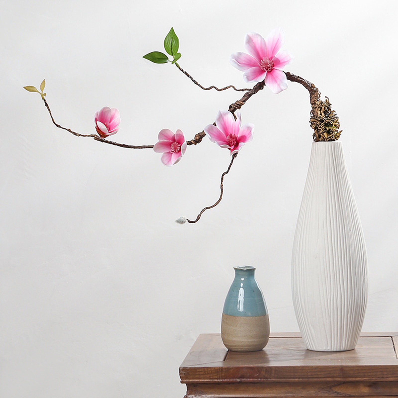 Magenta Artificial Magnolia Dead Branch 65cm Decor