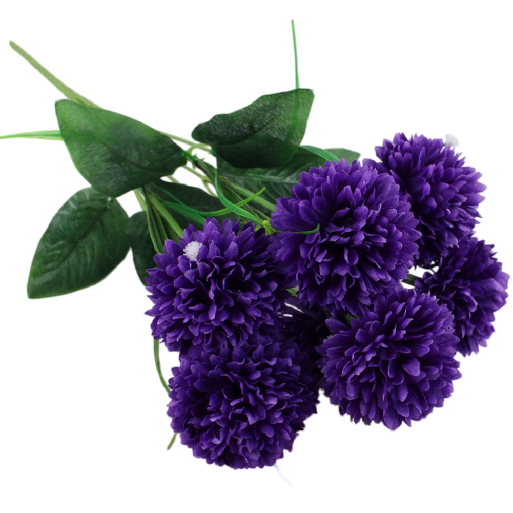 7-Head Artificial Flower Bouquet Dandelion Style 40cm for Any Occasion