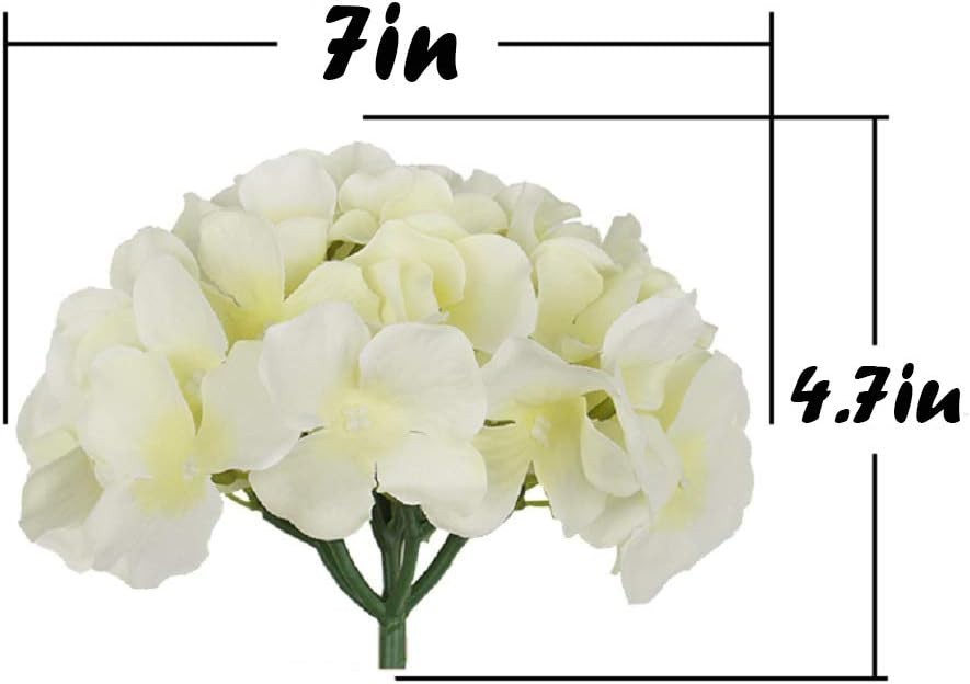 Customizable Ivory Silk Hydrangea Flower Heads – Perfect for Weddings & Parties