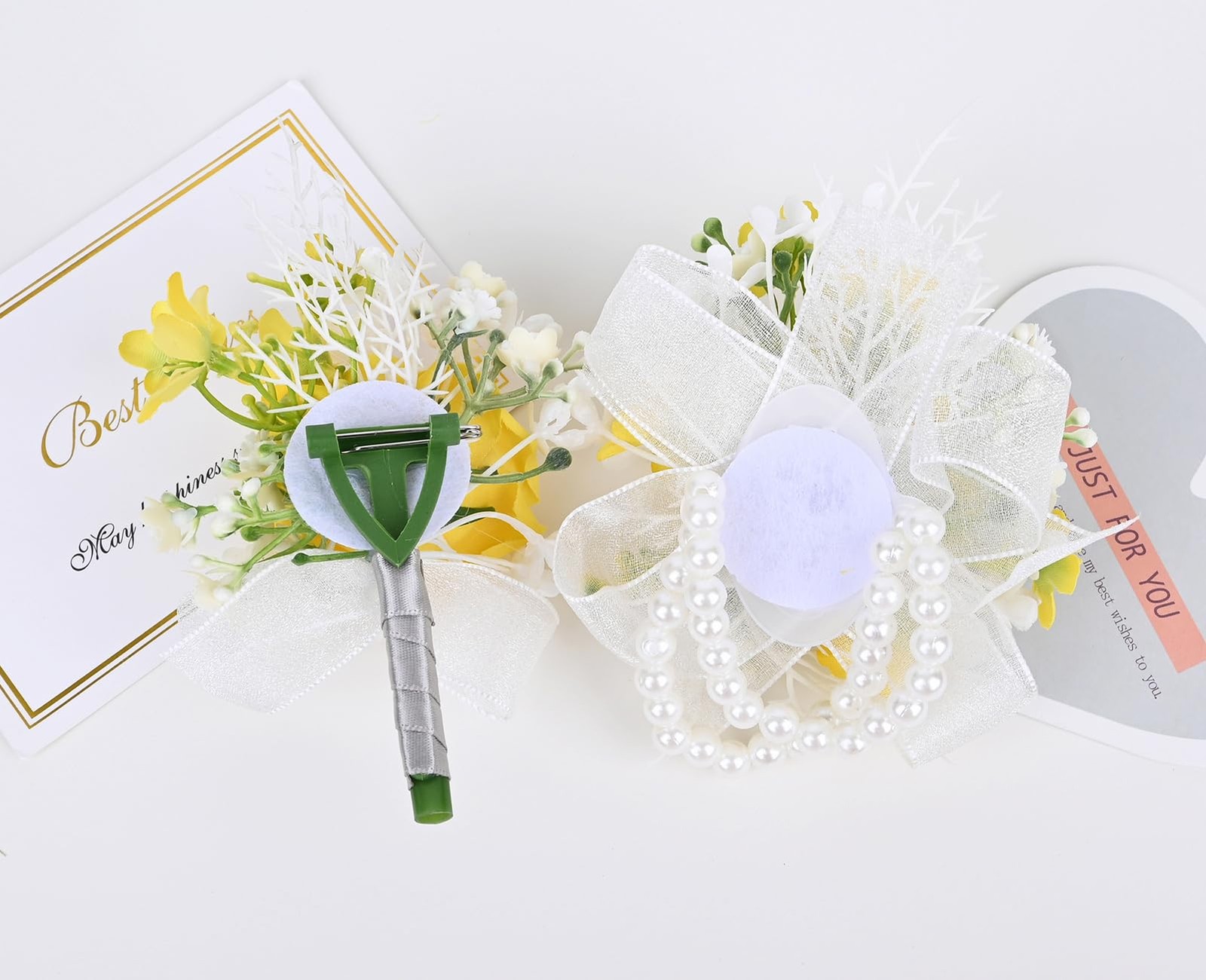 Corsage and Boutonniere Set for Wedding Prom Party Homecoming Celebration Art…