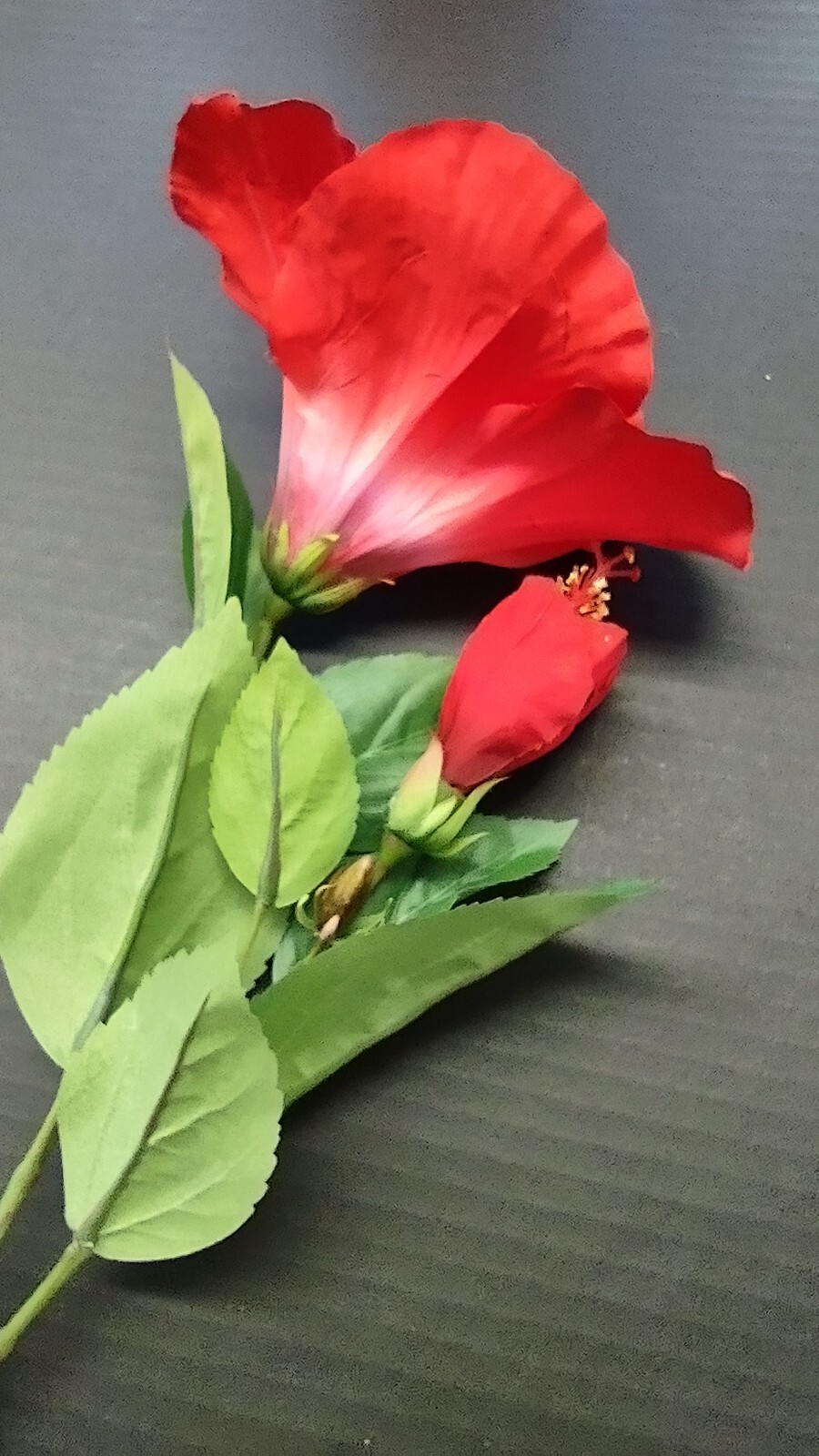 Large Red Hibiscus stem silk flowers