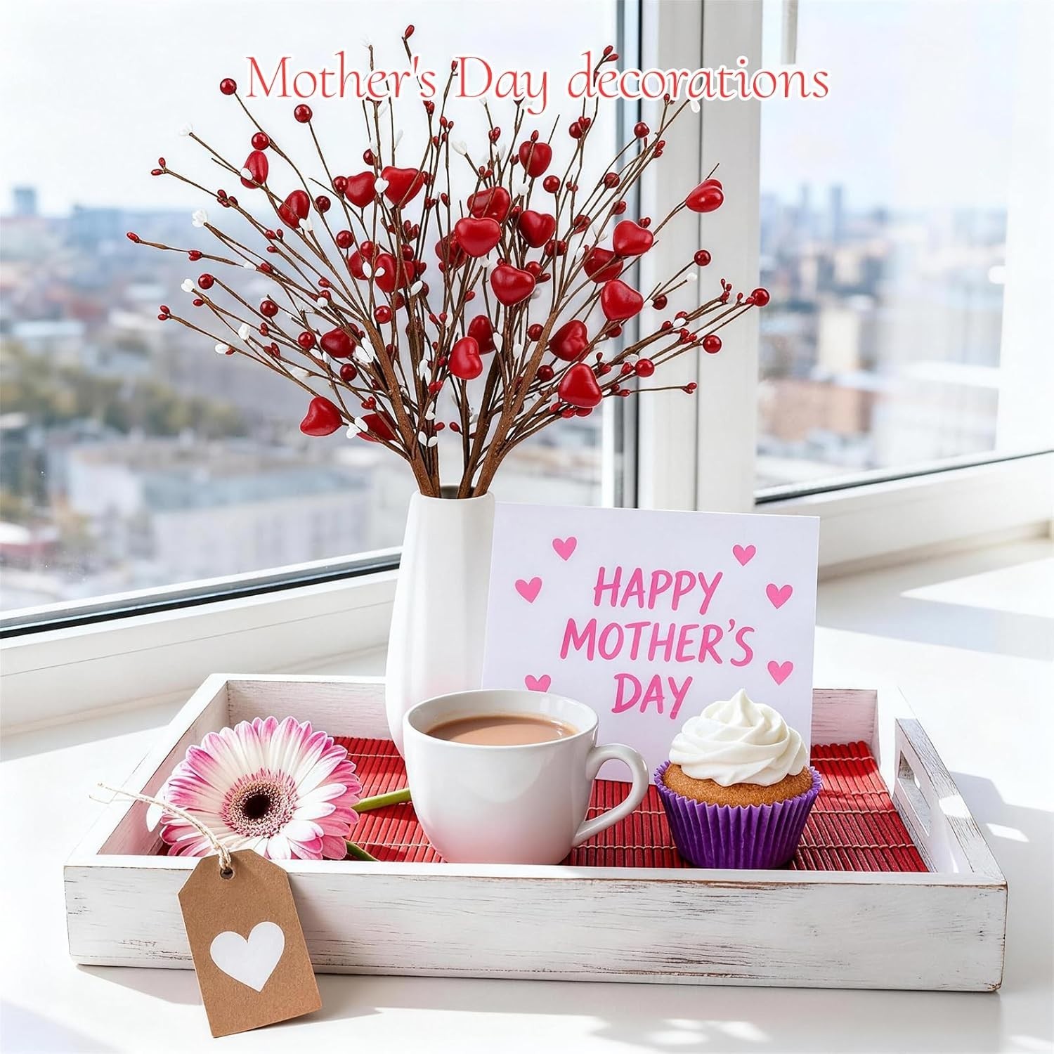 Valentine’s Day Heart Shaped Decorations – 4 Pcs for Candles and Bouquets