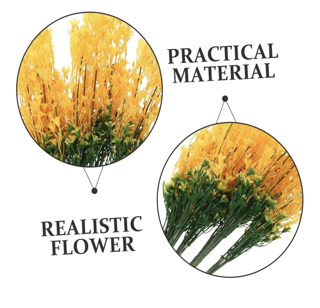 12 Pcs Bouquets for Wedding Artificial Marigold Fake Flowers Props (T-27)