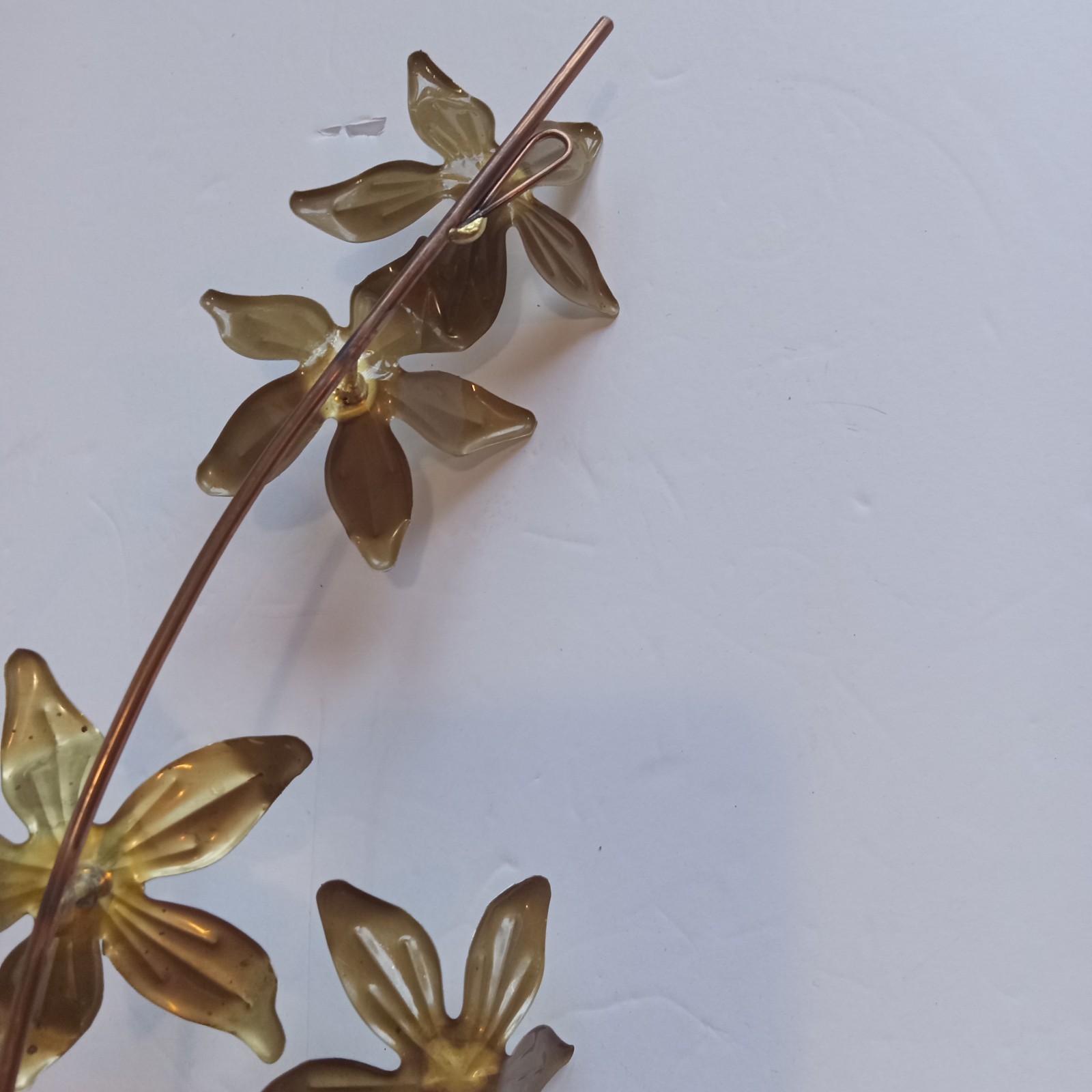 Metal Butterfly Sculptures Wall Hangings Flower Floral Vintage Decor 80s 90s set
