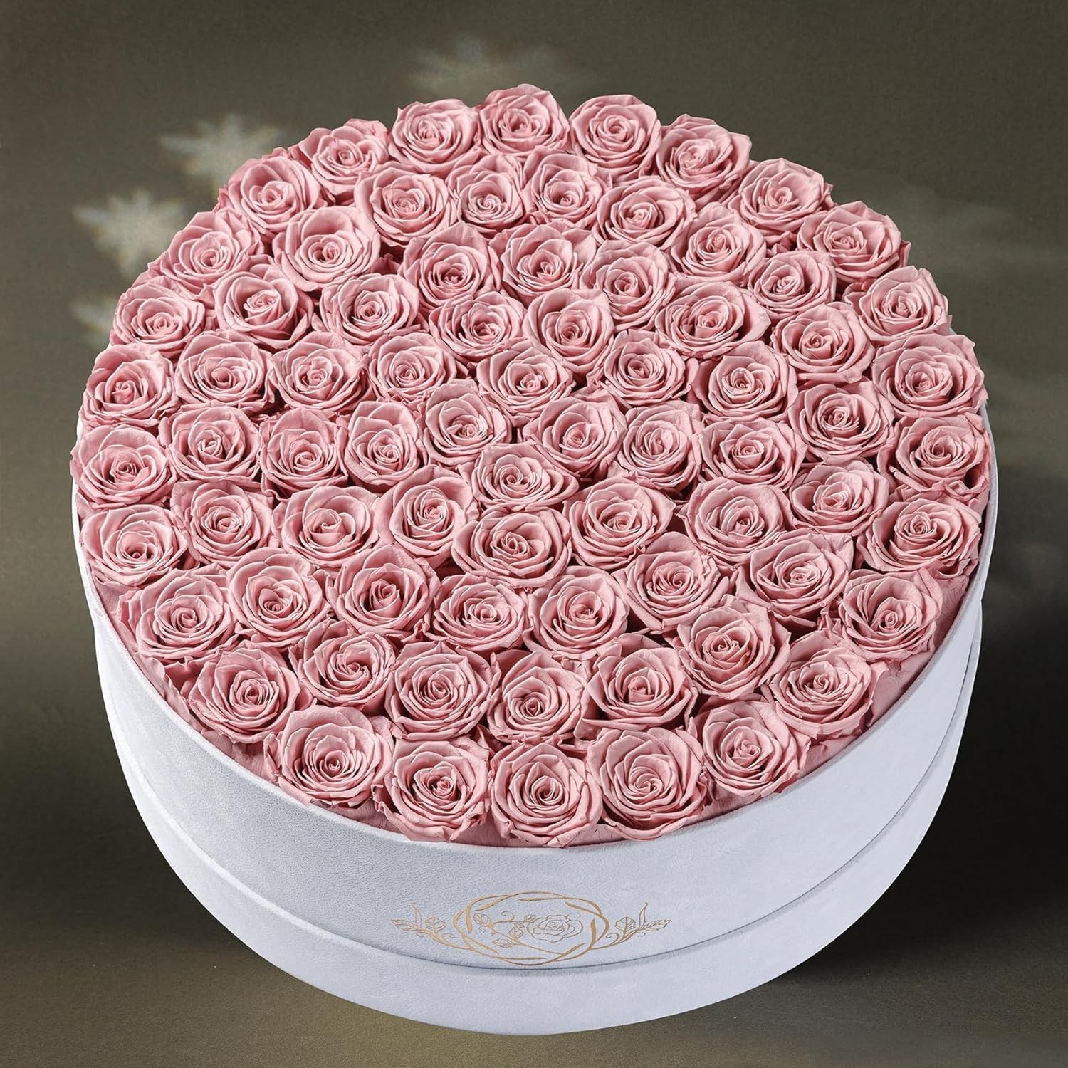 75 Preserved Roses in Suede Box – Luxury Flowers Gift