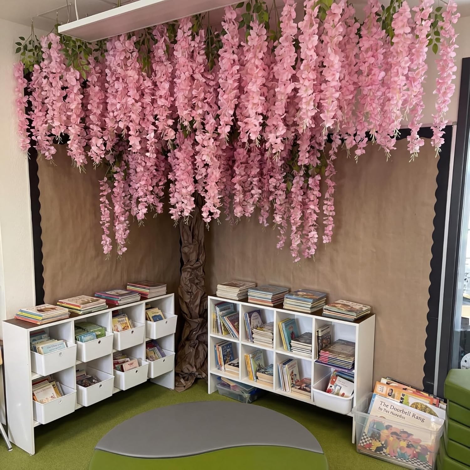 DIY Wisteria Tree Hanging 3D Paper Blossoms for Home Classroom