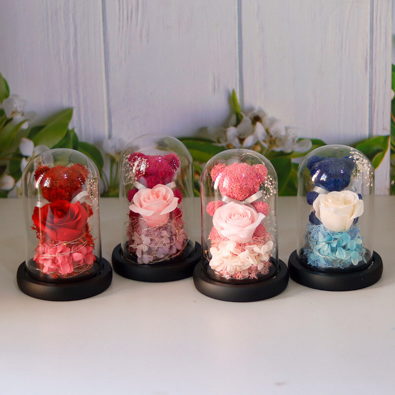Valentine’s Day Gift- Teddy Bear With Rose And Lights