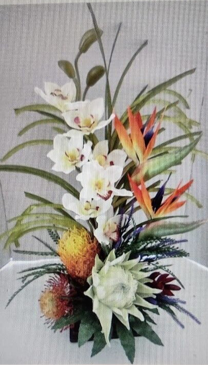 Artificial Tropical table centerpiece