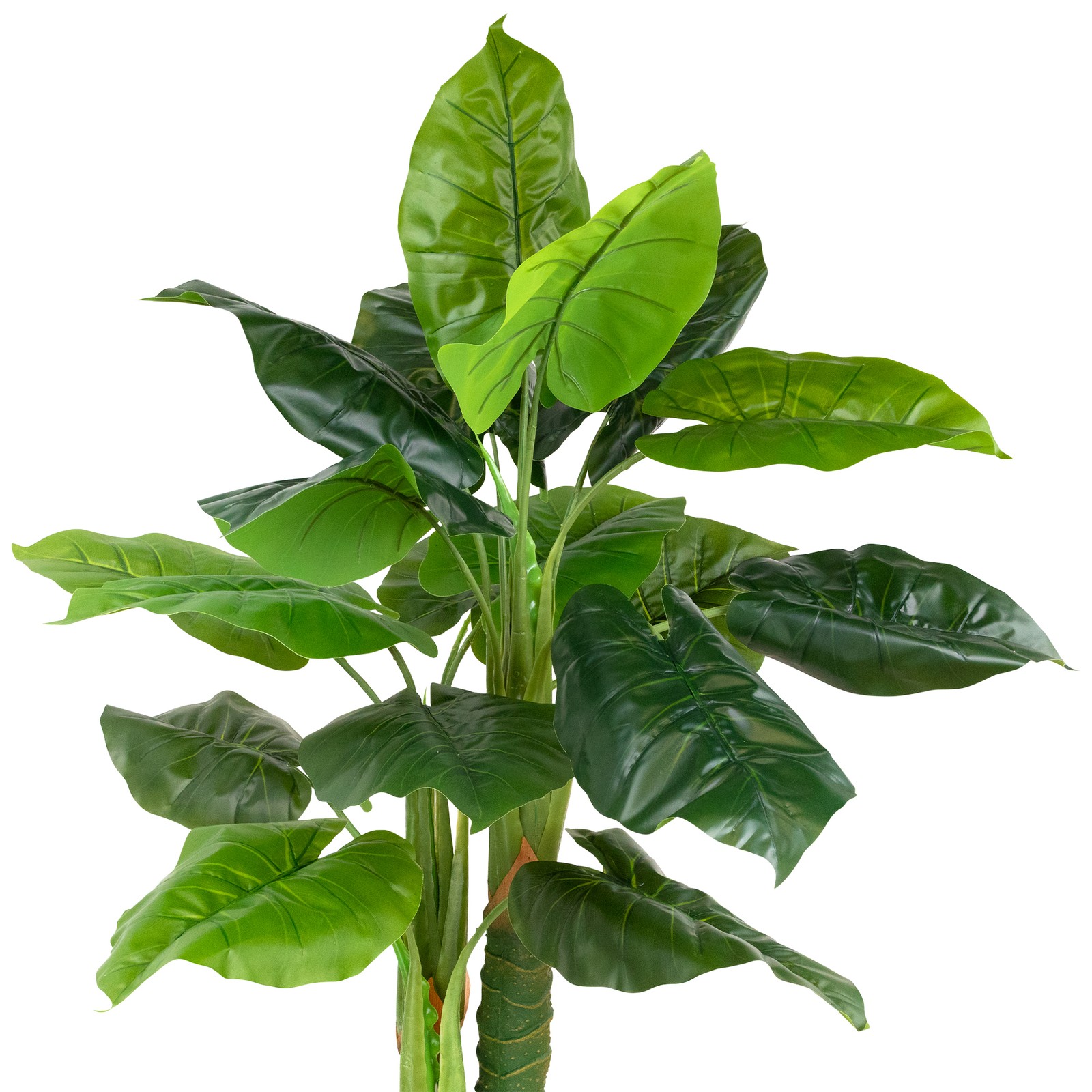Northlight 49 Two Tone Green Wide Taro Leaf Artificial Potted Floor Plant