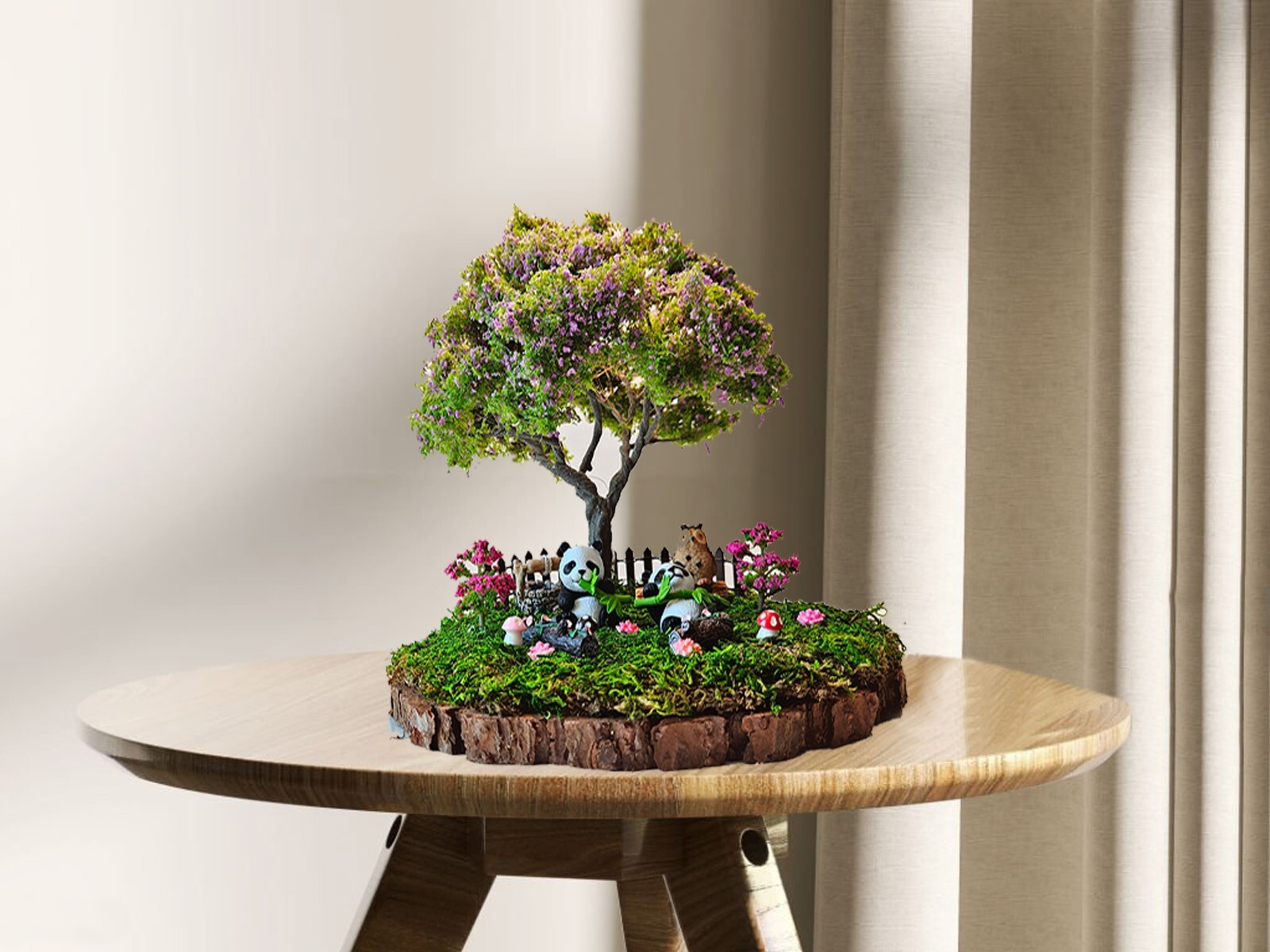 Artificial bonsai Plants, 12″ Faux Plants Indoor Outdoor Decor Wire Tree, Moss