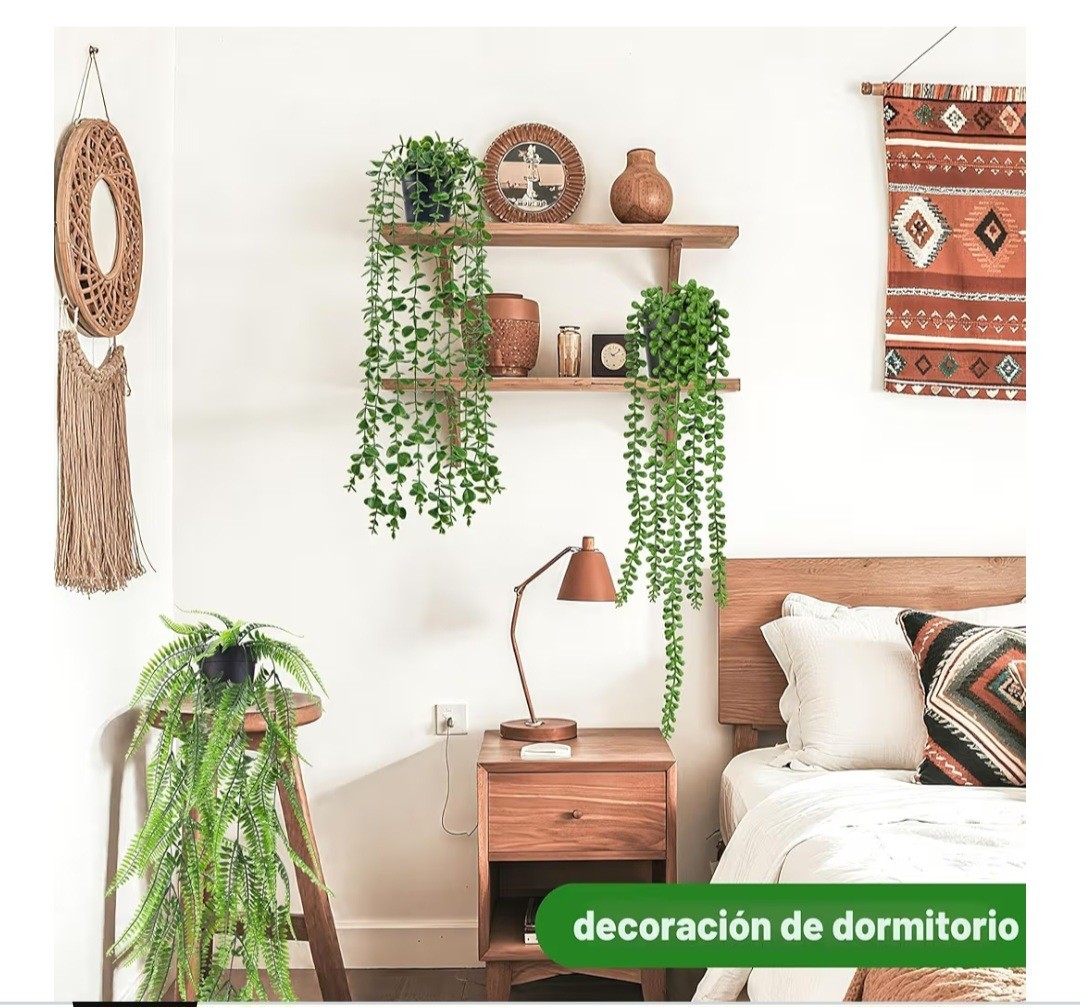 Der Rose 4 piezas de plantas falsas colgantes de hiedra artificial, vid de falsa