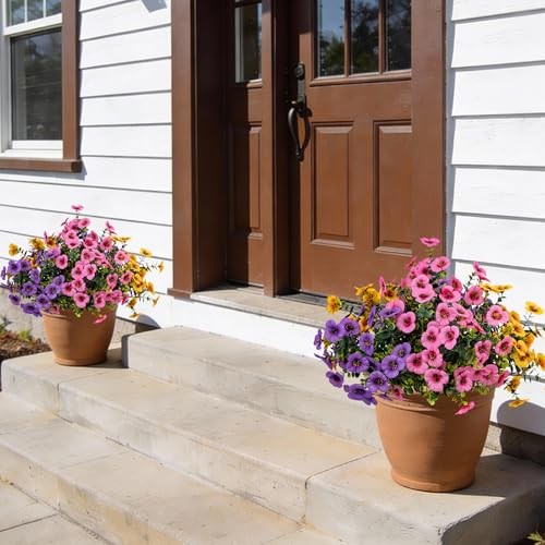 17 Inch Artificial Faux Pansy Flowers for Light Purple,pink,dark Yellow