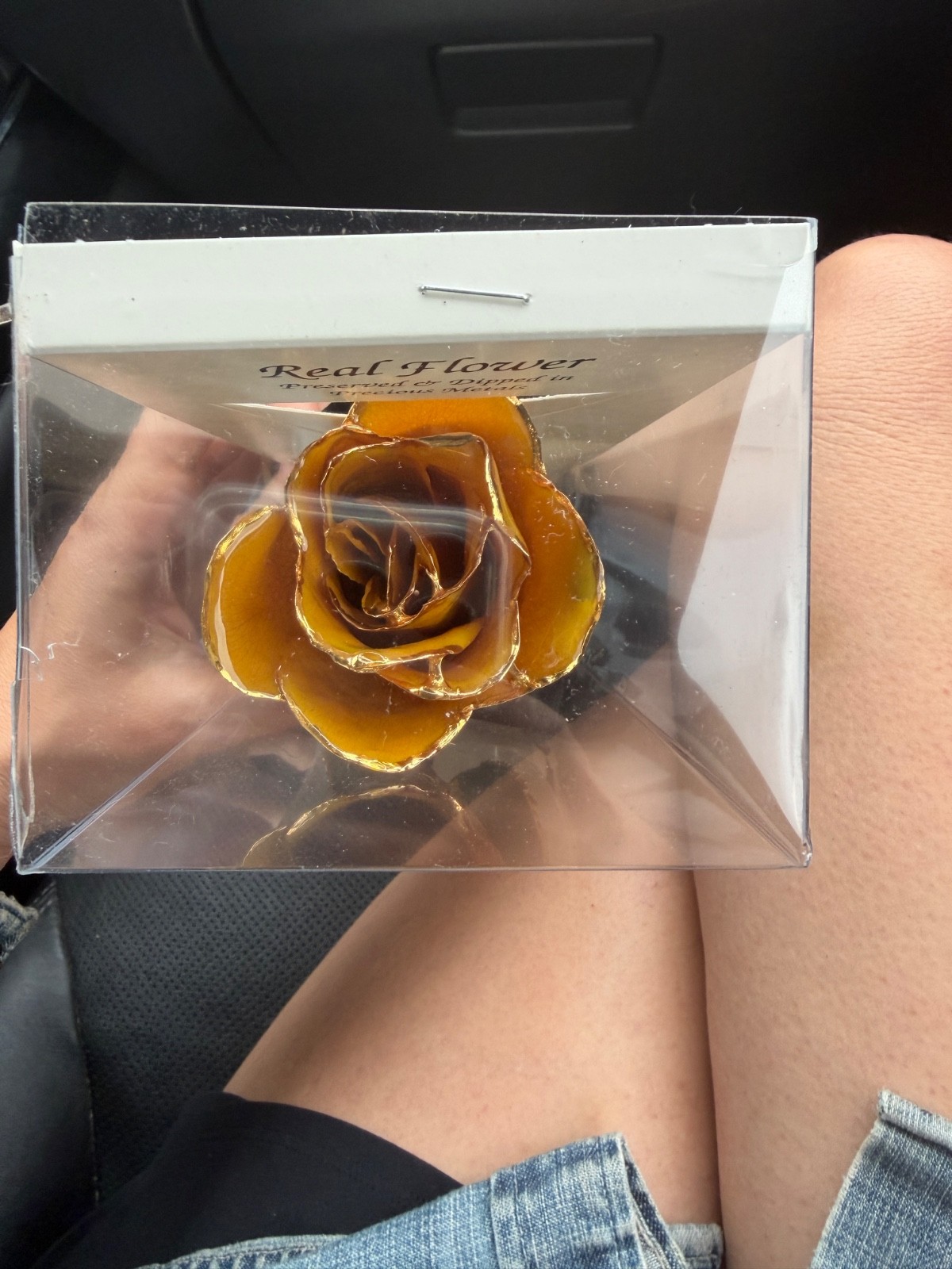 REAL 24K GOLD ROSE, Genuine One Of A Kind Rose Hand Dipped In 24K Gold