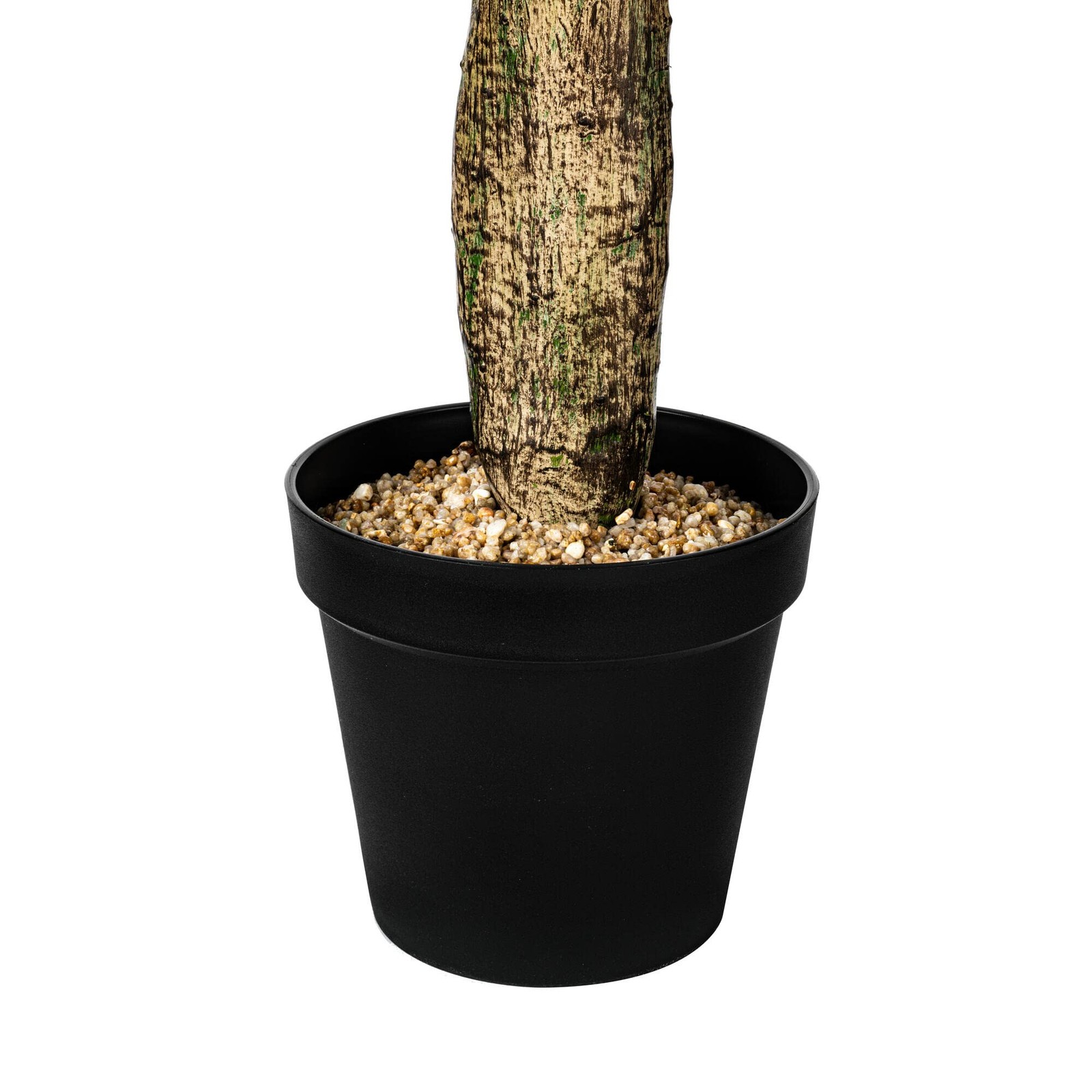Pemberly Row 80″ Plastic Artificial Cactus with Black Planters Pot in Green