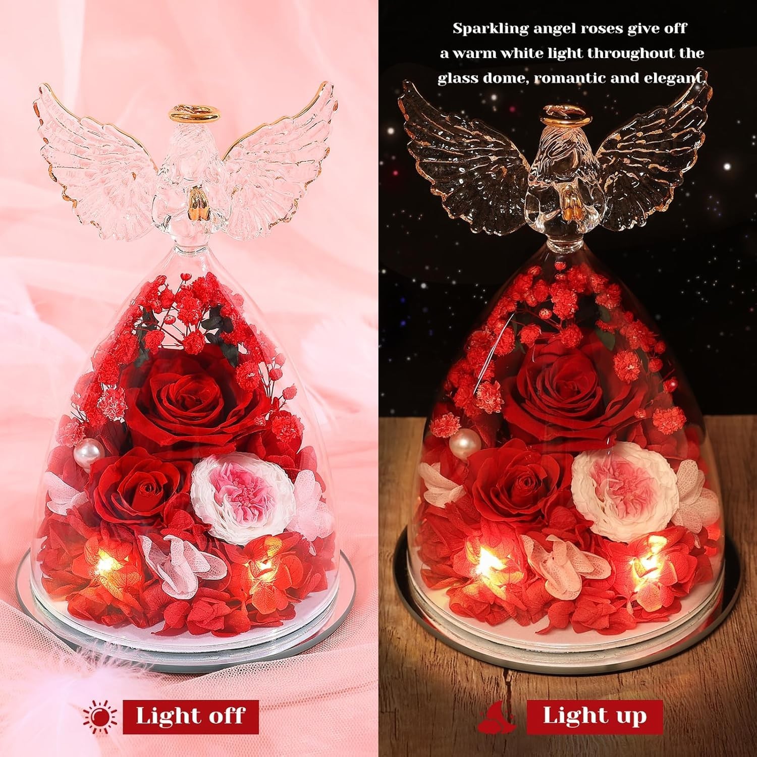 Valentines Day Gifts for Women Birthday Preserved Rose Forever Red