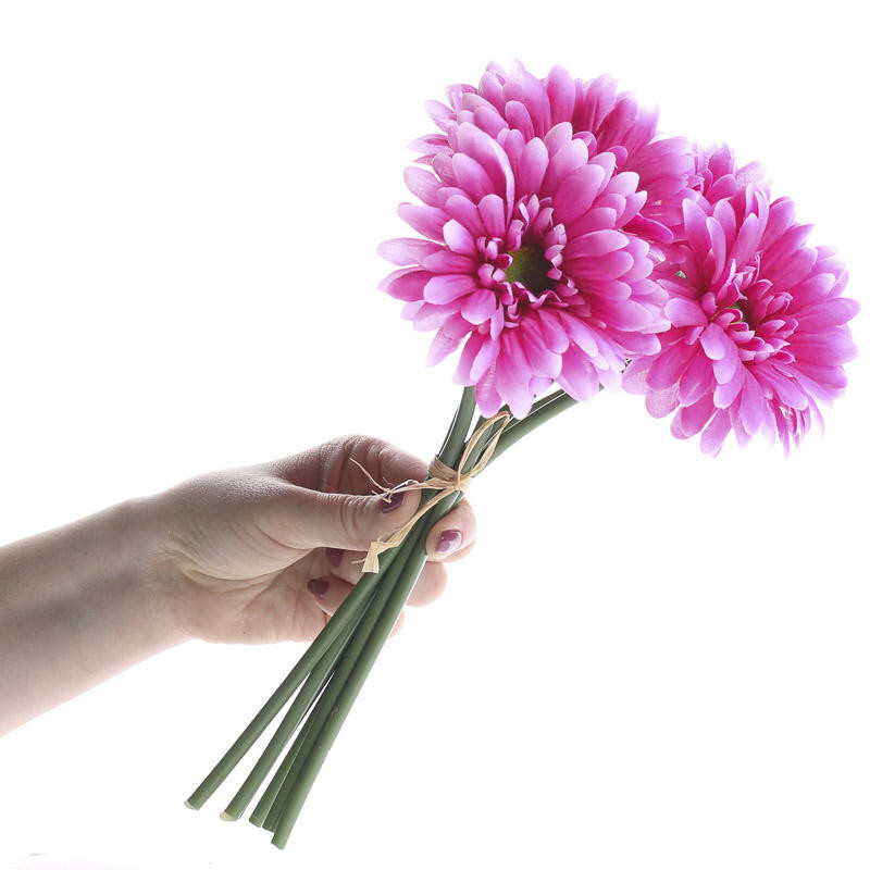 Set of 2 Fuchsia Artificial Gerbera Daisy 10-1/2″ Bundles