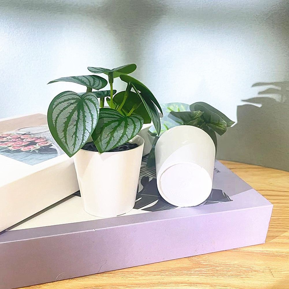 Artificial Potted Plant Simulation Greenery Desk Ornament for Home Office Decor