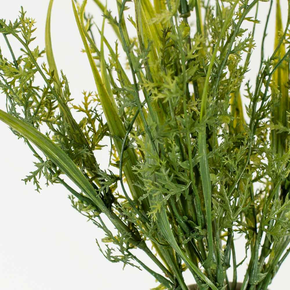 Package of 4 Small Artificial Indoor/Outdoor 15″ Decorative Grass Bushes