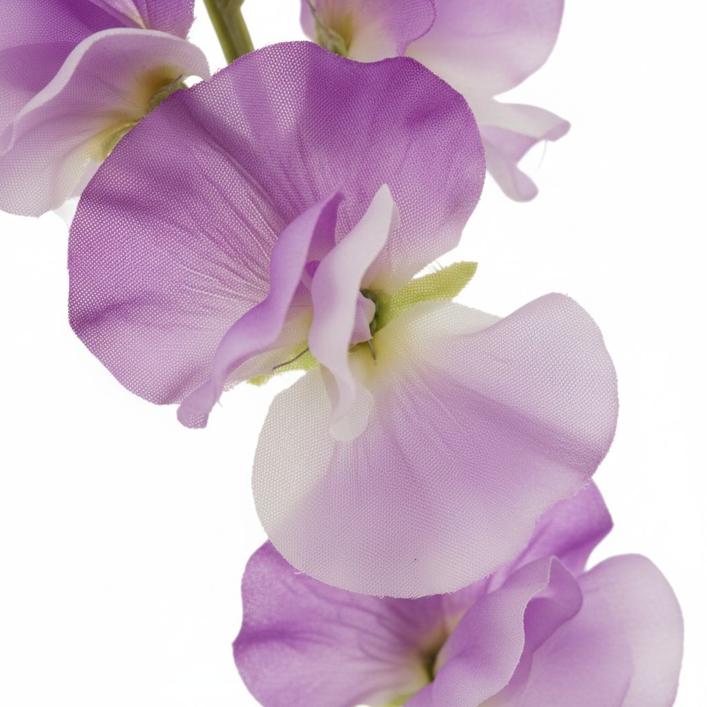 Purple Sweet Pea Flower Stems Faux Floral Spray Cottagecore Wedding Decor Rustic