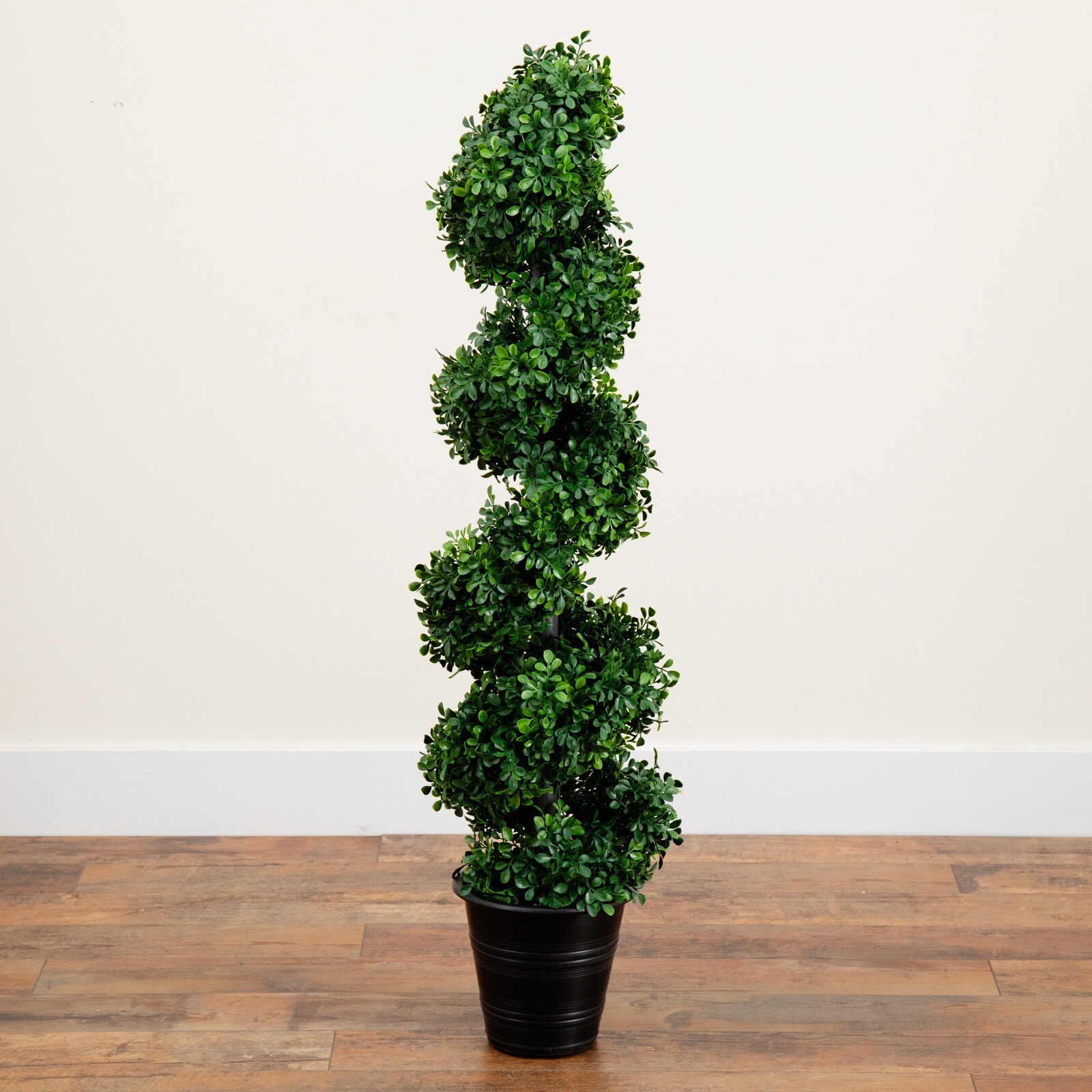 4’ Artificial Boxwood Spiral Topiary Tree UV (Indoor/Outdoor) Decor. Retail $193