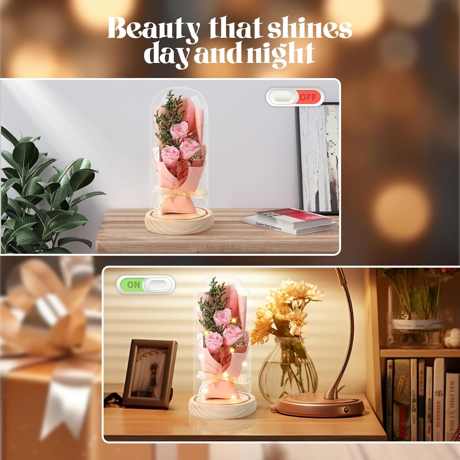 Mother’ s Day Gifts Forever Flowers Bouquet, Preserved Flowers for Delivery Prim