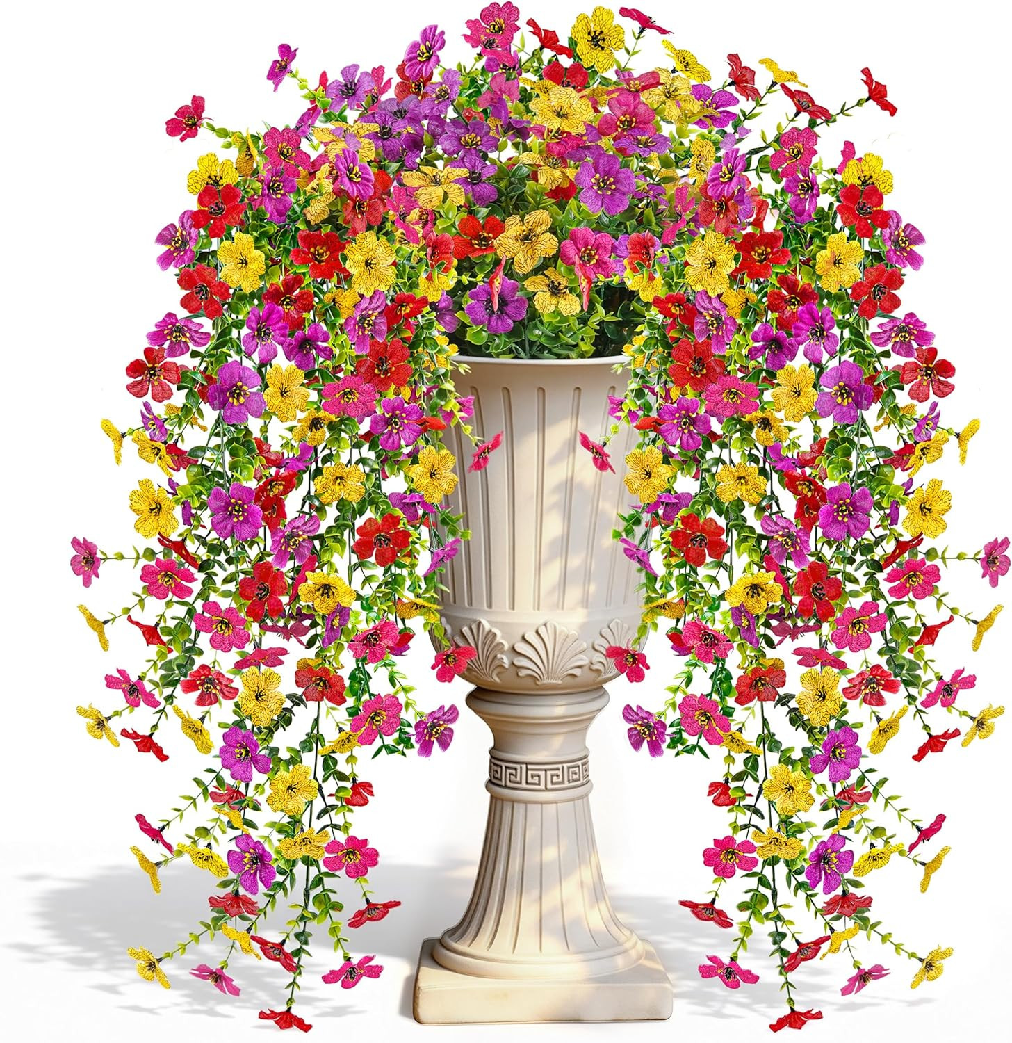 2Pcs Silk Fake Dasiy Faux Hanging Flowers