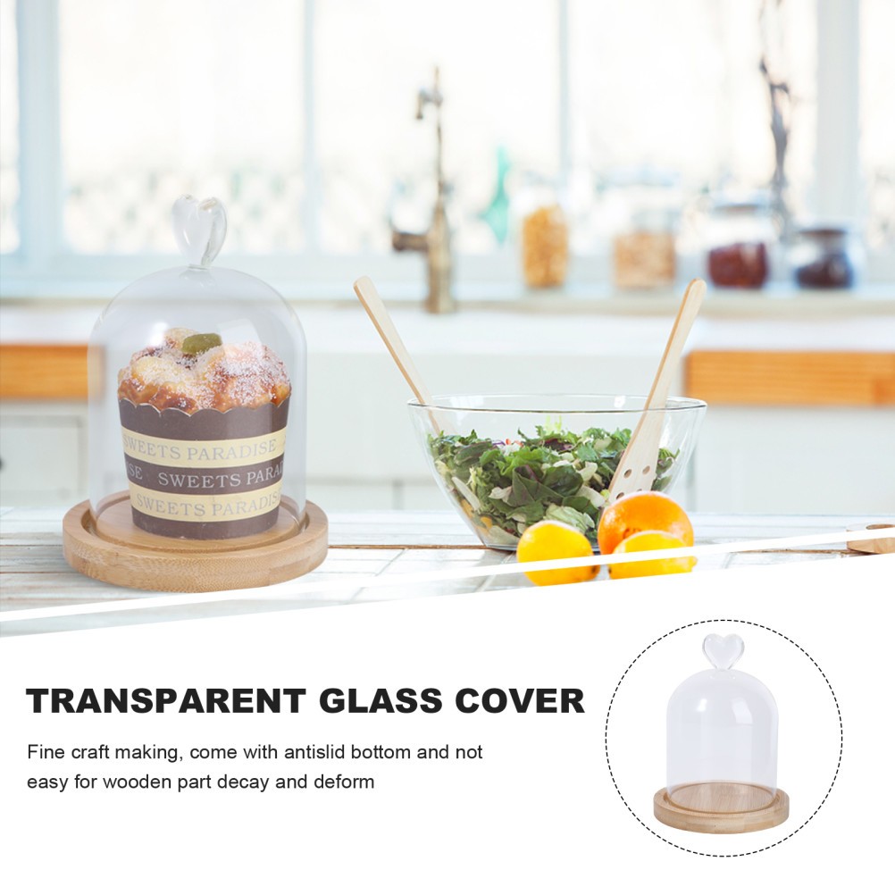 Display Dome with Base Glass Dome, Cloche Dried Flower Collect Decoration Frame