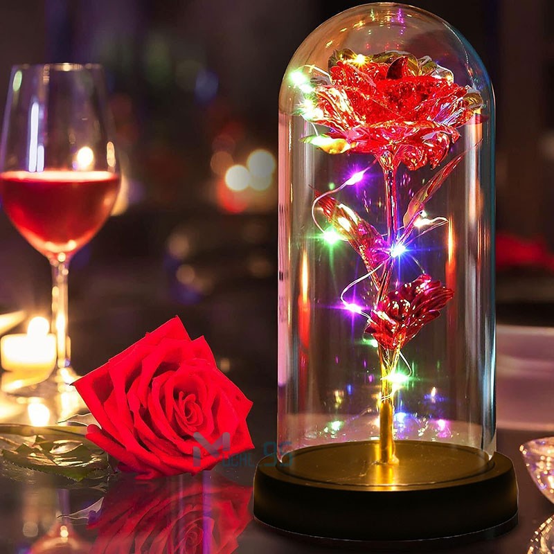 Christmas Glass Rose Gifts for Women Mom Wife Sister Her Presents on Xmas Gift