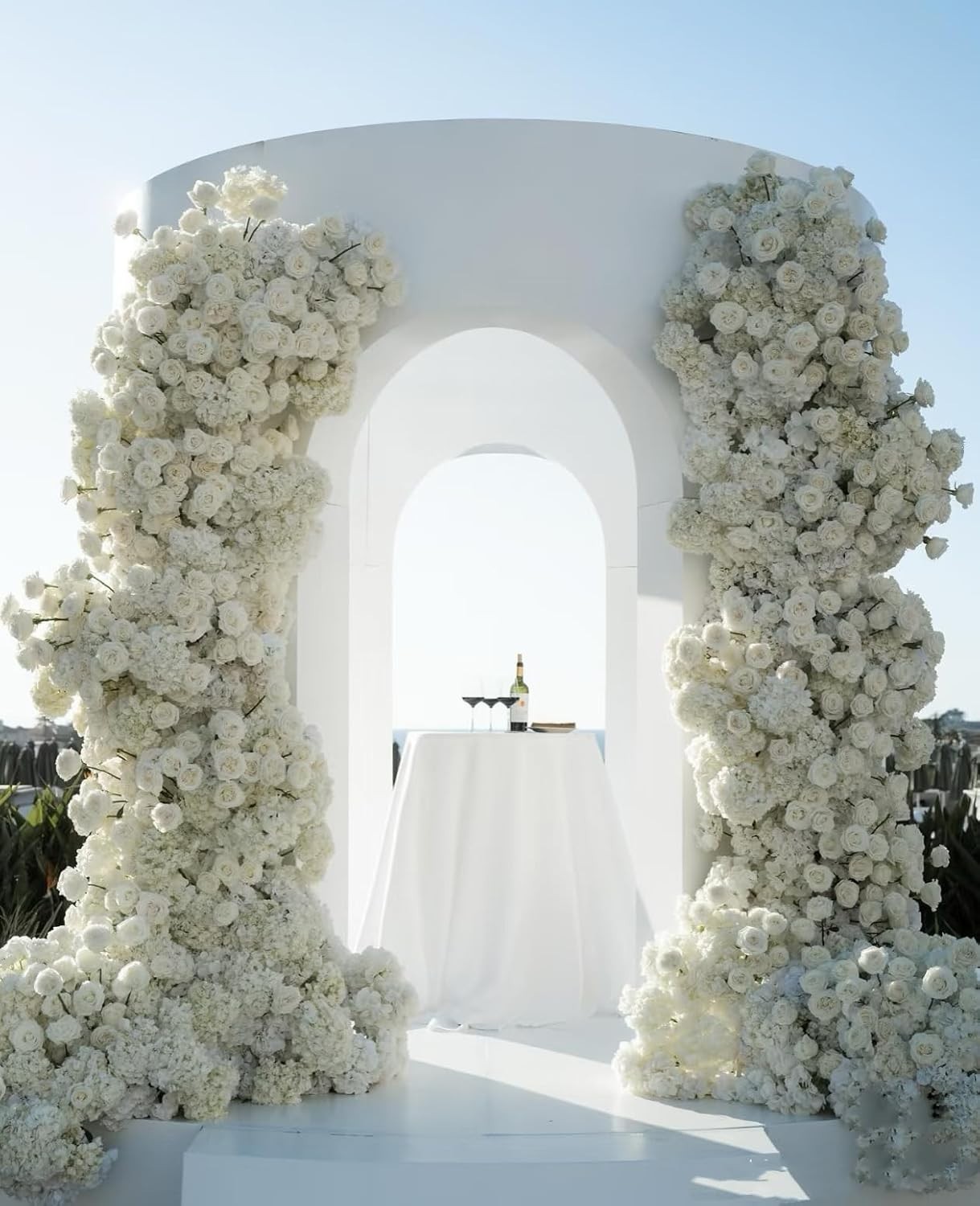 Cabin 6pcs White Hydrangeas Artificial Flowers Silk Fake Hydrangeas Faux Hydrang