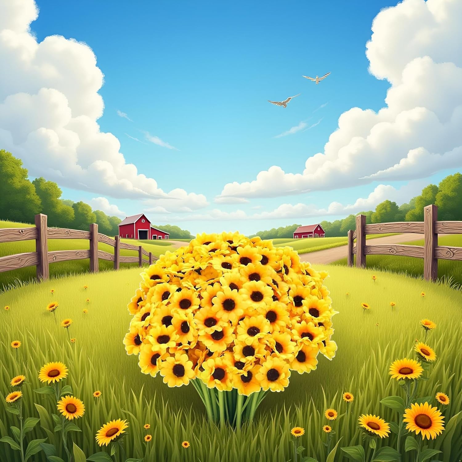 100 Pcs Mini Yellow Artificial Sunflower Heads for Craft and Decor