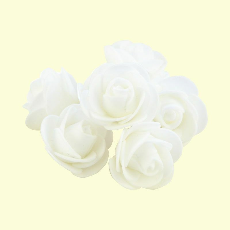 200-400pcs Artificial Foam Rose Head 3.5cm Flower For DIY Decor Valentine Gifts