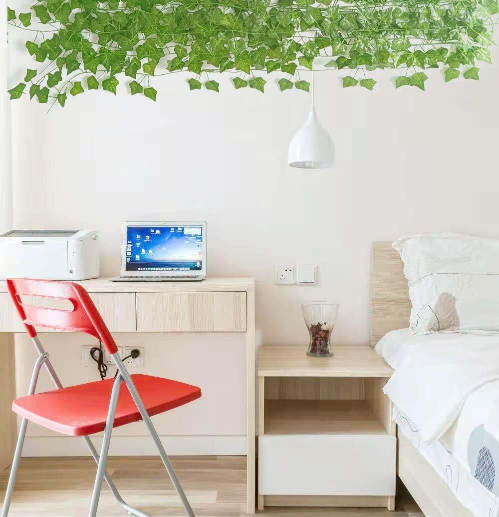 12 Pack 84 Feet Fake Ivy Leaves Vines Artificial Garland Greenery Hanging Plants