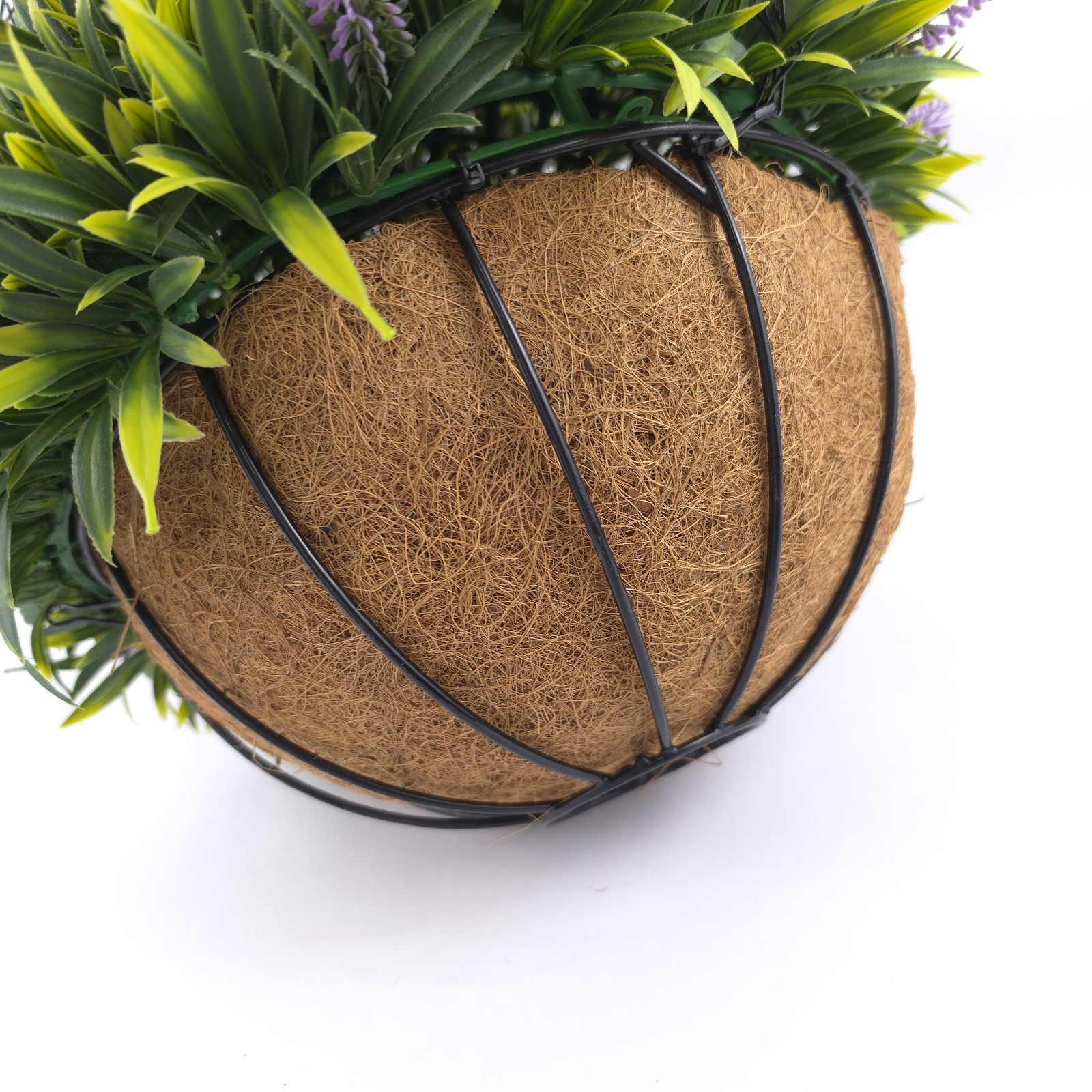 Wicker Park 17″ Faux French Lavender Floral Indoor/Outdoor Spring Hanging Basket