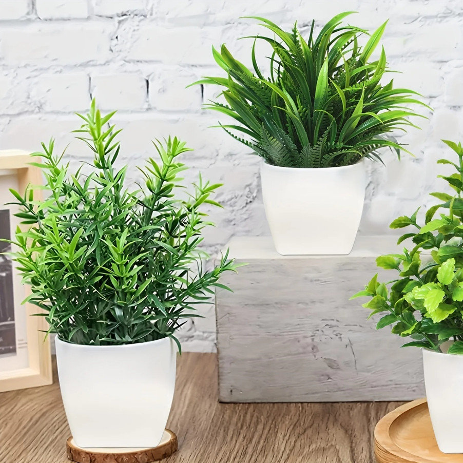 1pc Artificial Potted Bonsai Plant Desktop Home Office Decor Accessories Vine