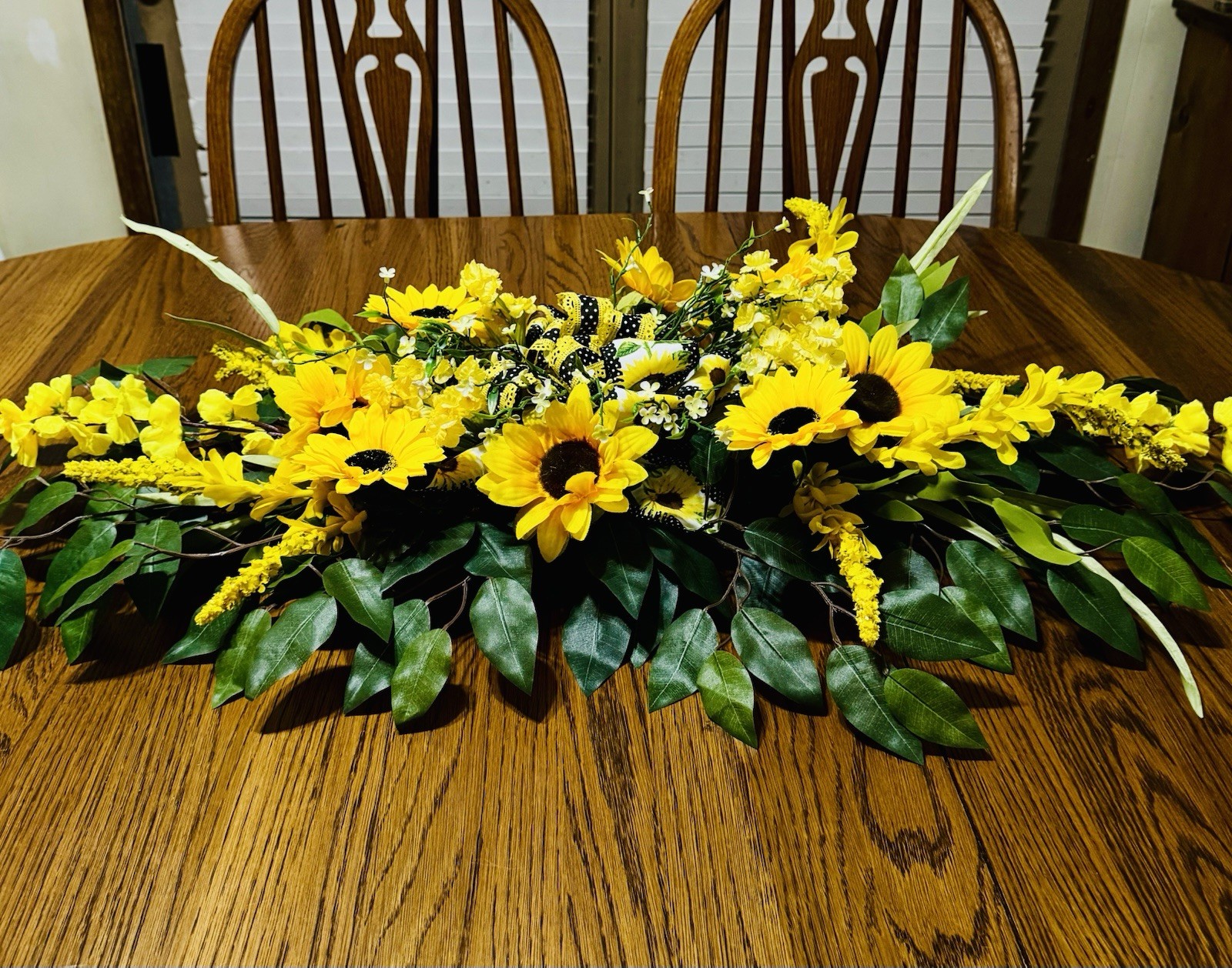 Artificial Yellow/Green Sunflower Flower Arrangement & Centerpiece 36 by 16 in
