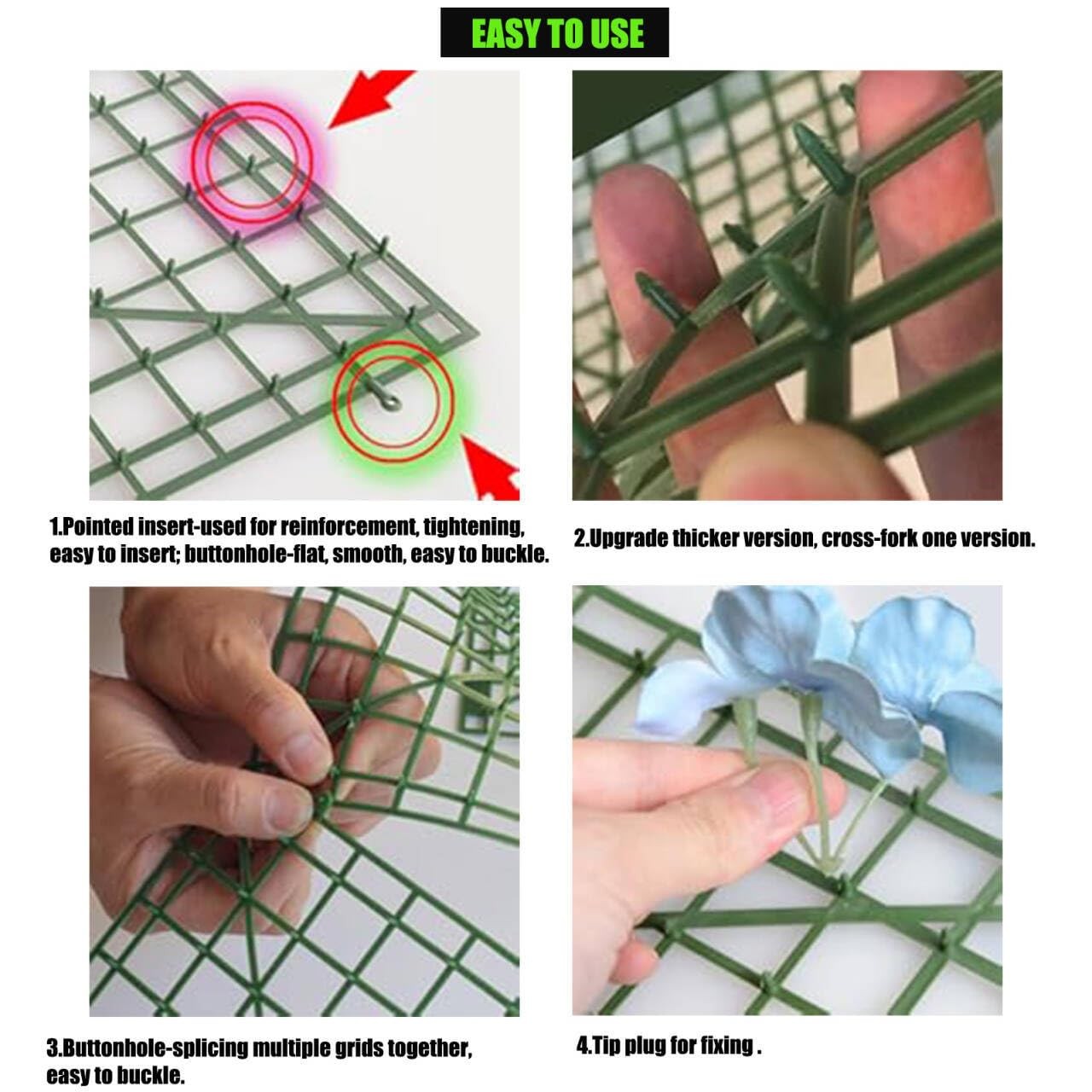 Artificial Flower Grid Panels,DIY Flowers Wall Frames,Flowers Wall Arches Bac…