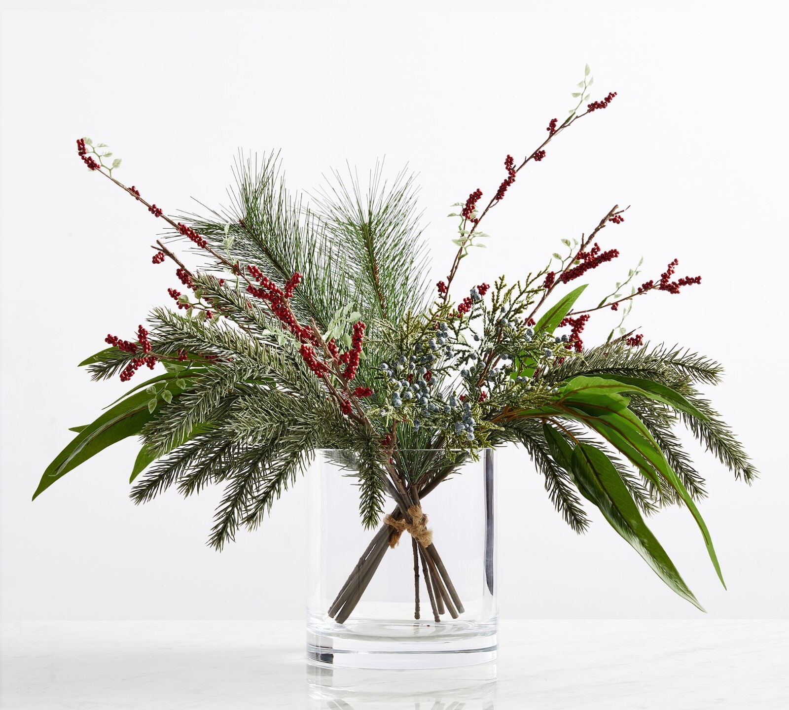 NEW Pottery Barn Faux Juniper & Berry Clippings 20″ Bundle Winter Christmas NWT