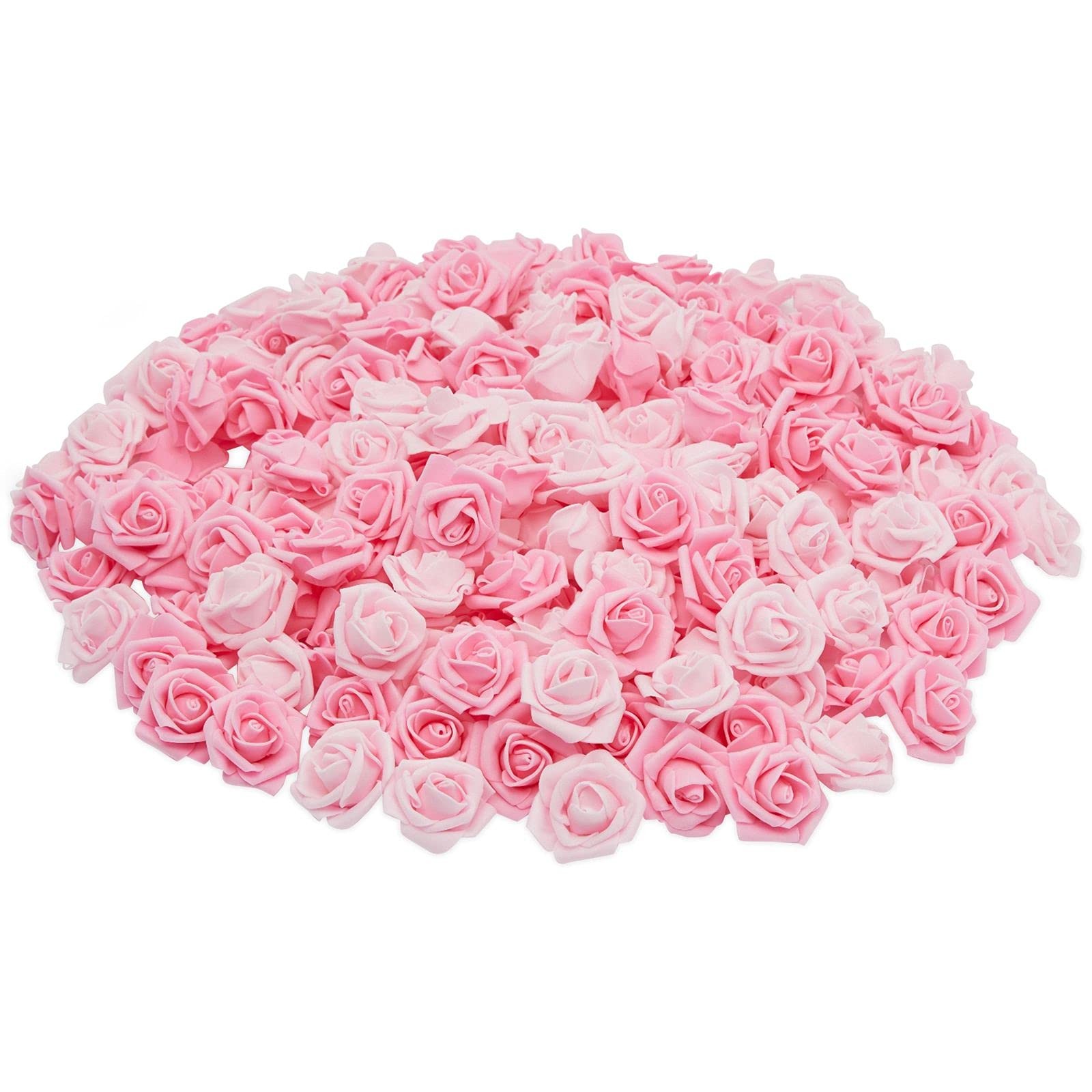 Artificial Roses Foam Rose Heads 2 Inch Mixed Pink Flowers Crafts 200 PCS Set