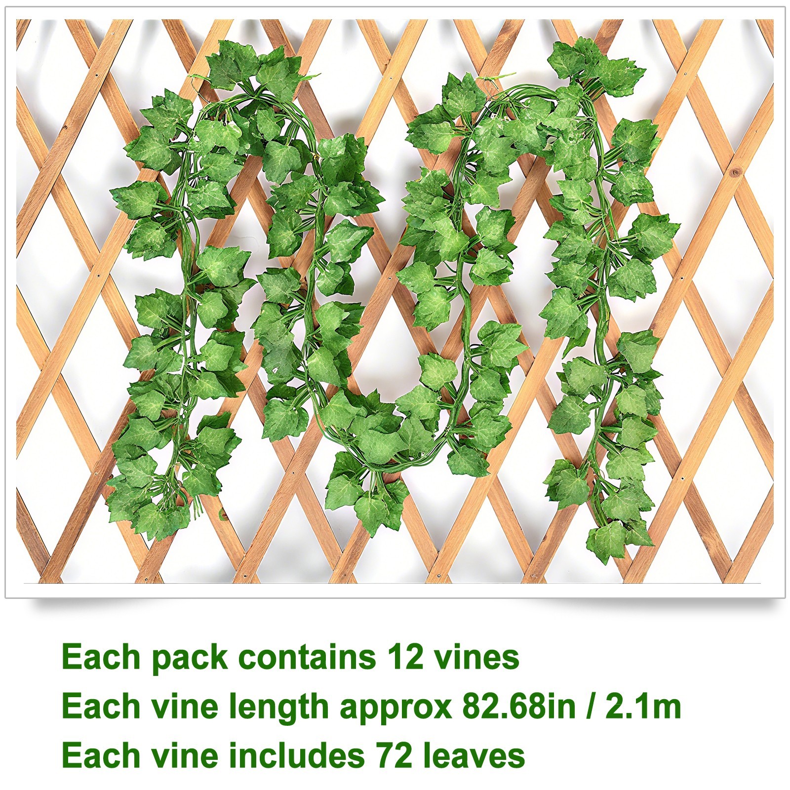 12 PACK 82.68in Artificial Hanging Garland Ivy Leaves Plants Vines