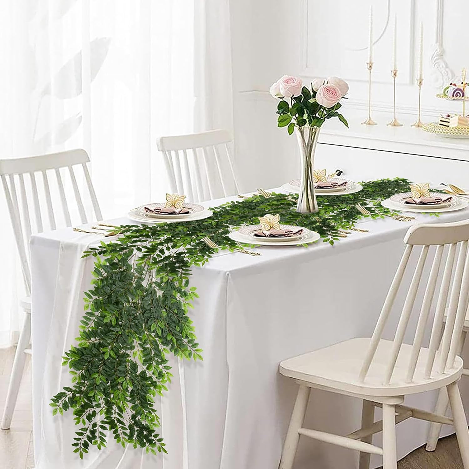 30 Bundles Faux Greenery Stems for Wedding Decor, Centerpieces & Home Use