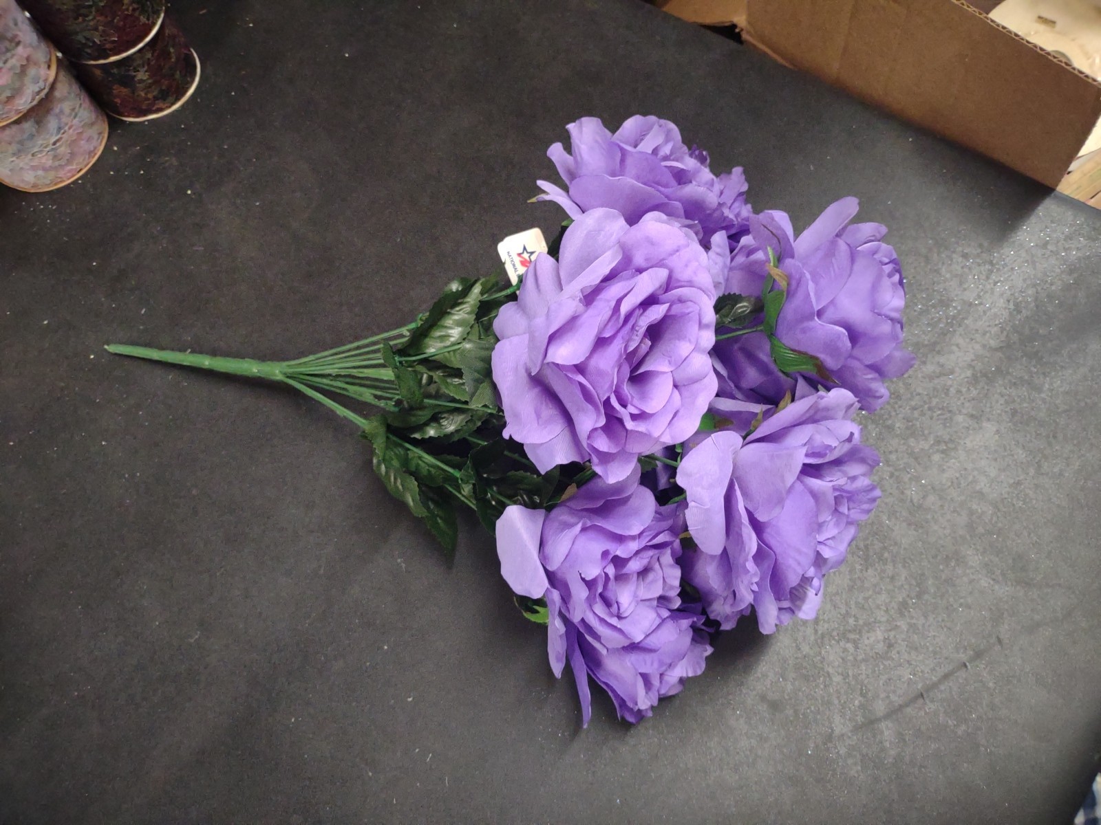 Big Mixed Pearl Rose Bush, Lavender, Pretty Purply Silk 5″ Large Roses 12 Stems