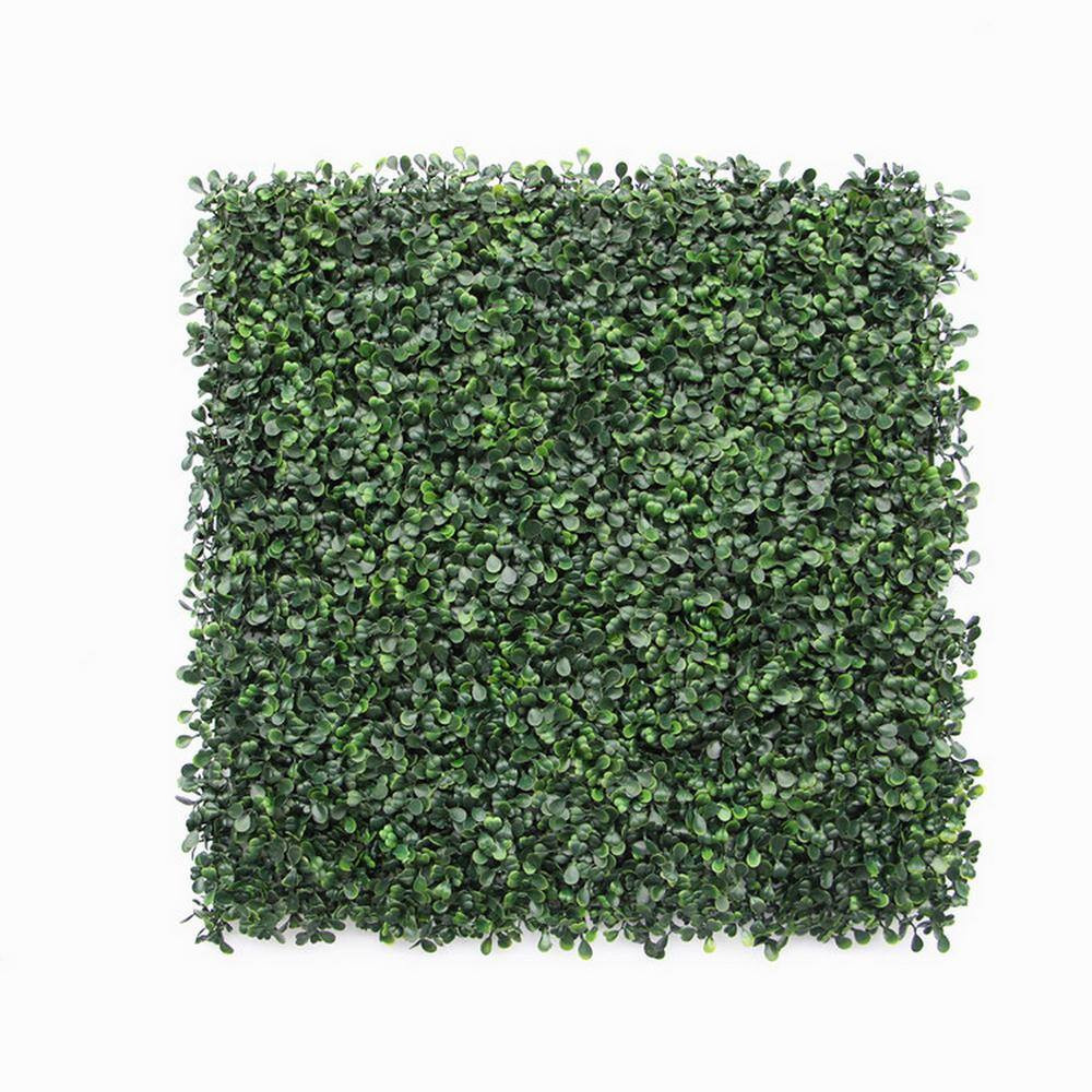 Gorgeous Home Artificial Boxwood Hedge Greenery Panels Dark Green 20 In. X 20 In
