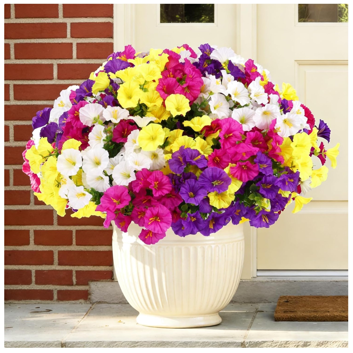 Vibrant 12-Bundle Silk Morning Glory with Eucalyptus – Indoor & Outdoor Beauty