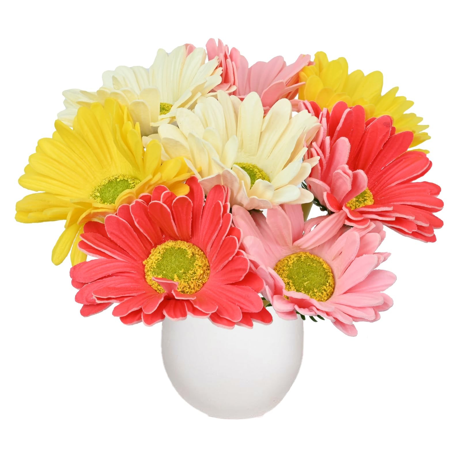 8 Pcs Artificial Gerbera Daisy Flowers Multiclor PU Artificial Fake Daisies R…
