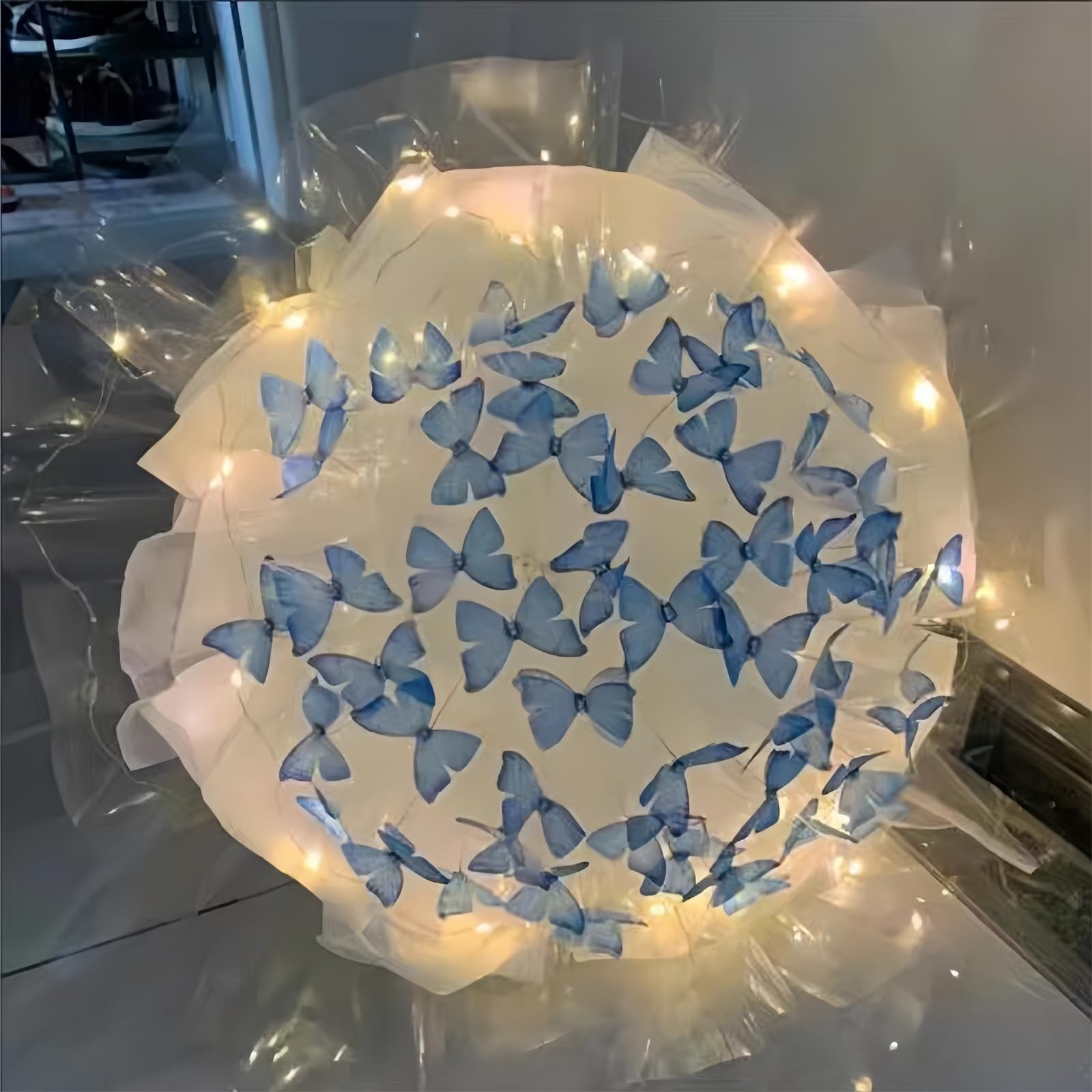 Artificial Flowers, DIY Flower Art Craft Kit, 33 Pcs Butterfly Flower Bouquet…