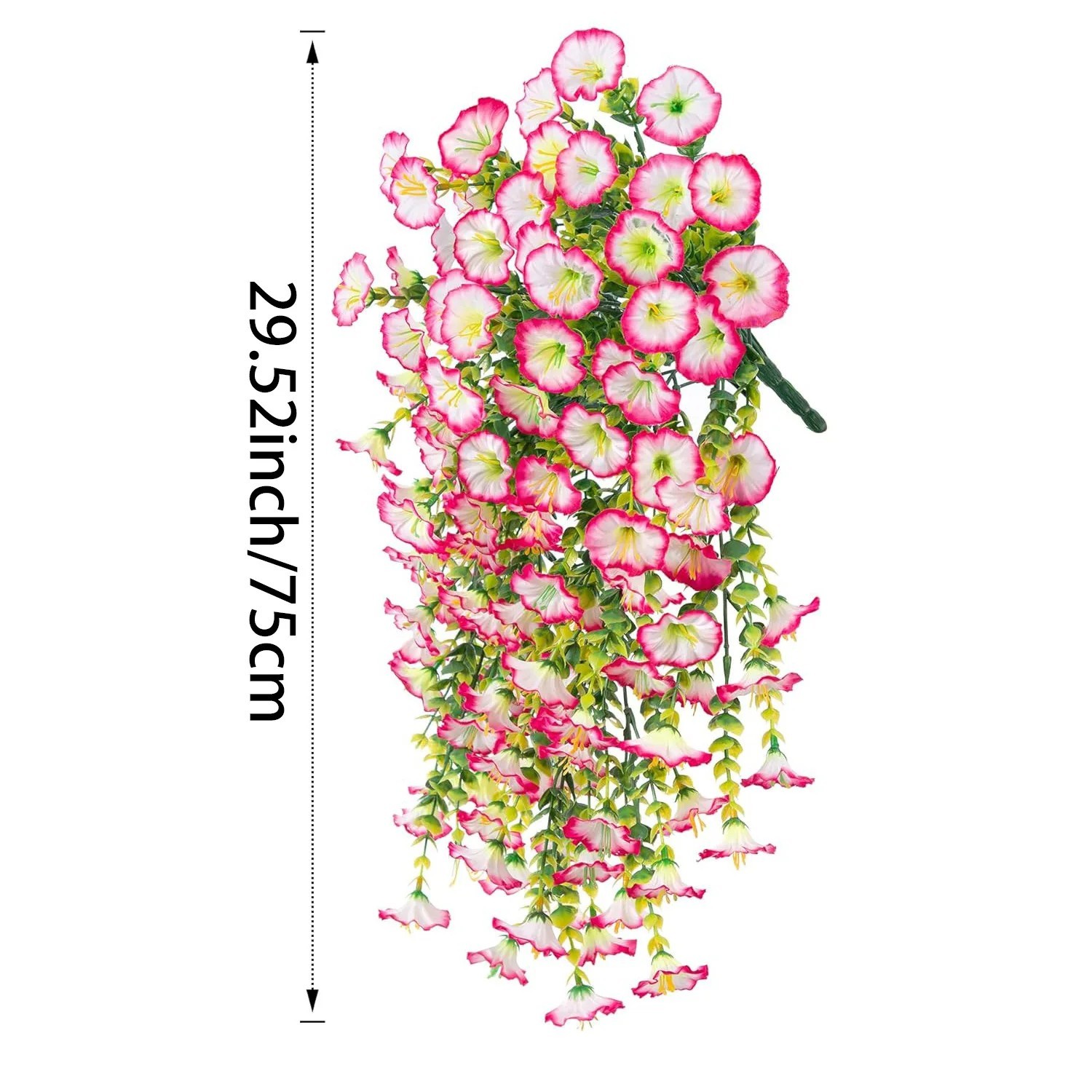 2pcs UV-Resistant Artificial Morning Glory & Eucalyptus Hanging Decor for Home &