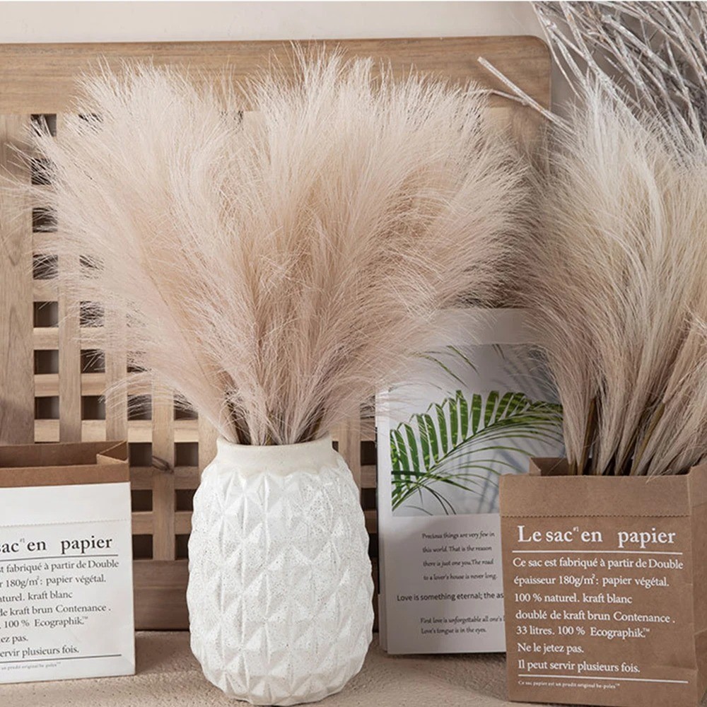 5/10/20PCS Artificial Pampas Grass Boho Wedding Party Home dcor Fluffy Reed 42CM