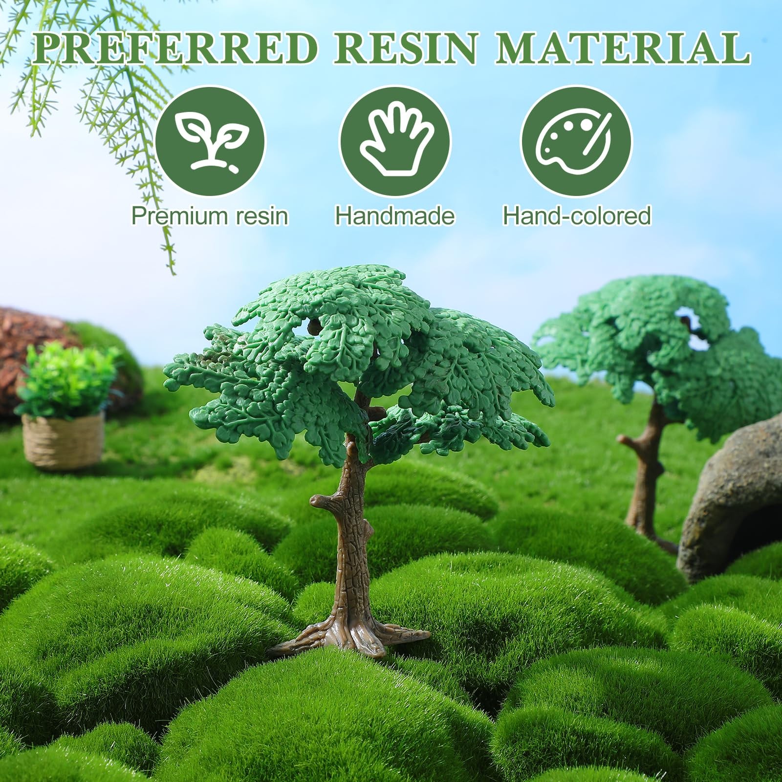 3Pcs Fake Trees Model Cypress Miniature Artificial Tree Train Miniature Scene…
